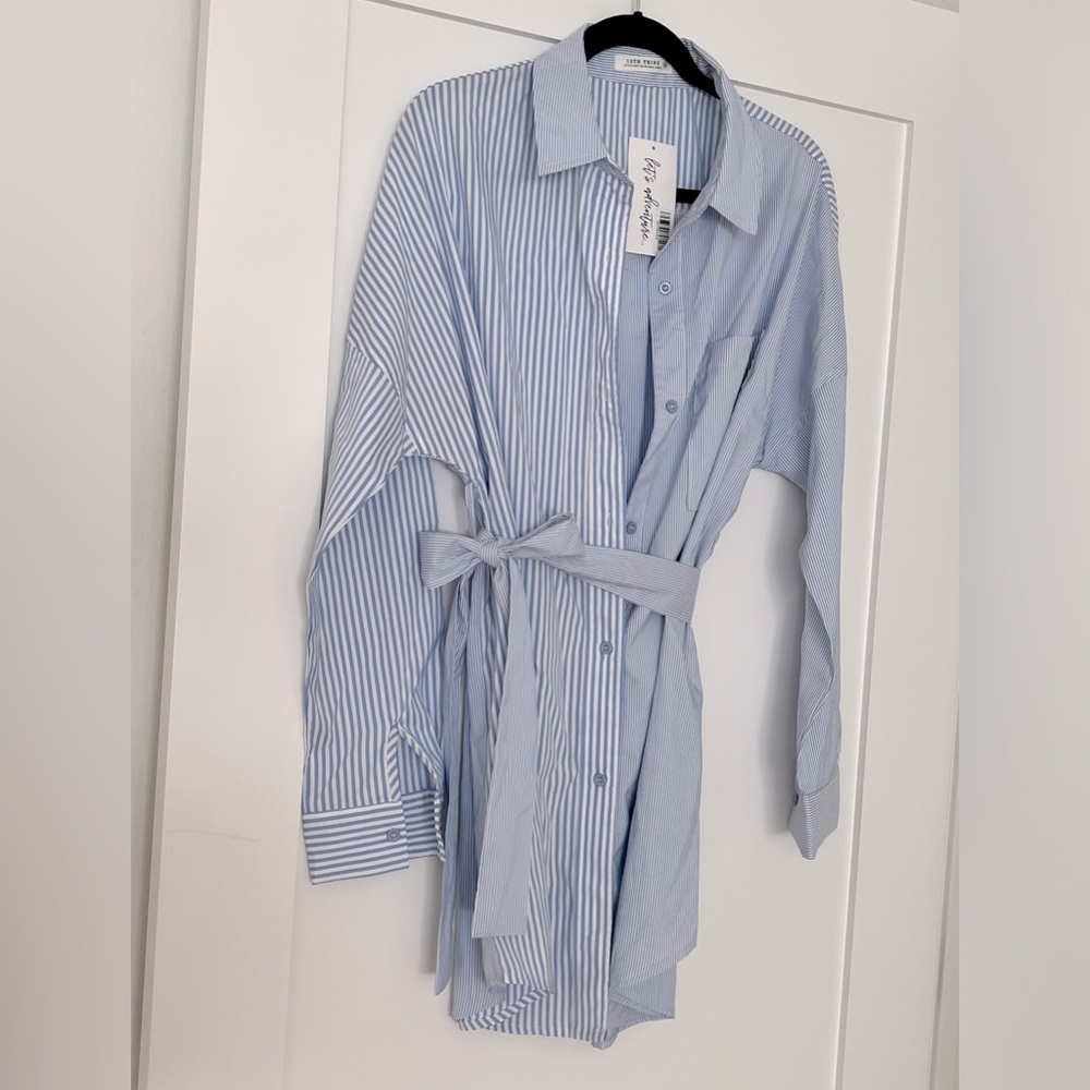 12th Tribe Lanna Pinstripe Mini Dress - Picture 5 of 14